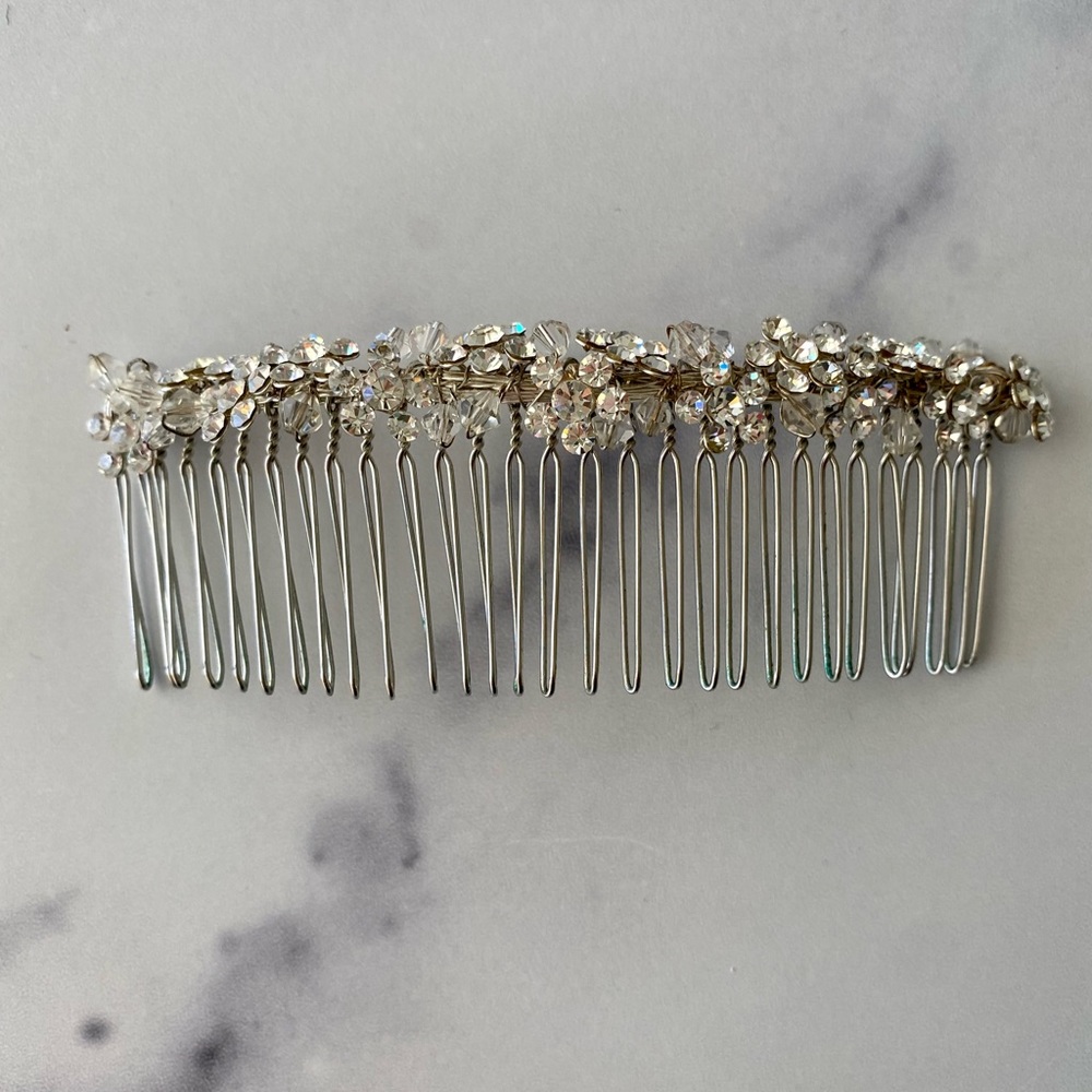 Bridal Crystal Hair Comb + Keepsake Box — New, Never Worn.
